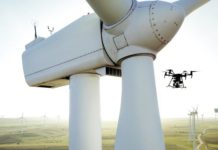 AI blade damages on wind turbine.